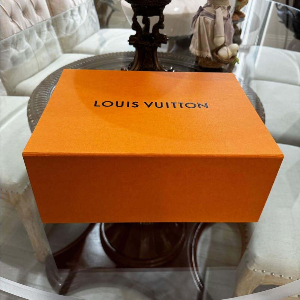 Louis Vuitton Orange Box with Black Logo